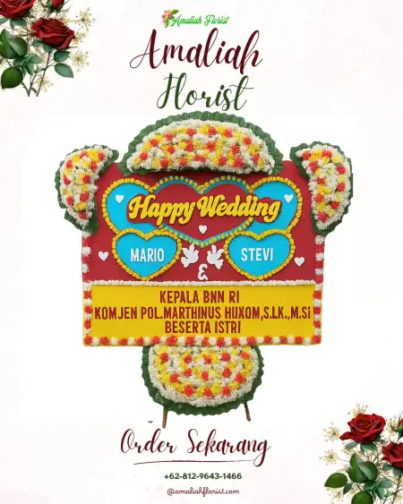 Papan Bunga Pernikahan Sambiharjo